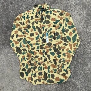 Carhartt Men’s Camo Button-Down Shirt in Yellow, Green, Brown